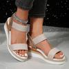 Lucyever 2024 Bling Sequins Wedge Sandals Women Summer Slip On Platform Sandles Woman Non Slip Thick Sole Casual Sandals Female