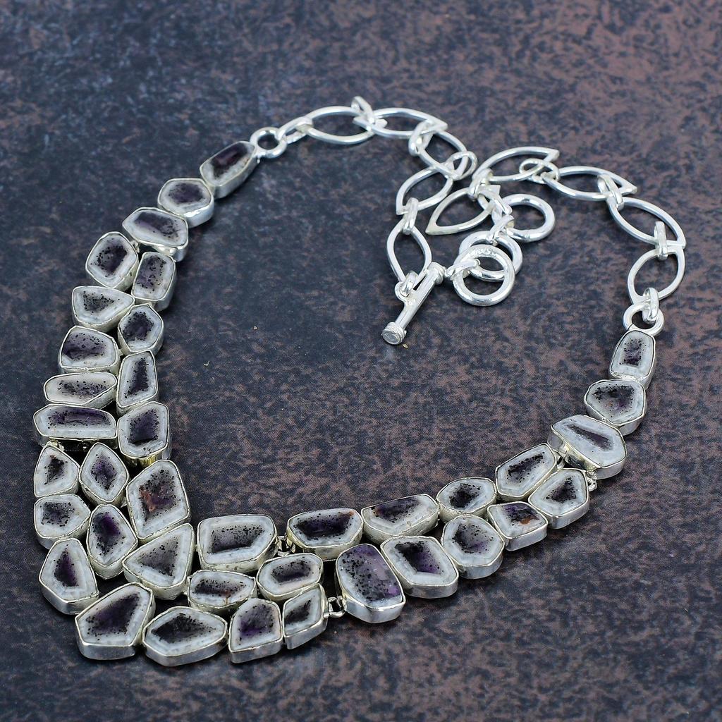 Ювелирные изделия из ожерелья с аметистом Super 23, ювелирные изделия из цельного серебра 925 пробы, великолепное ожерелье ручной работы с драгоценными камнями для любви