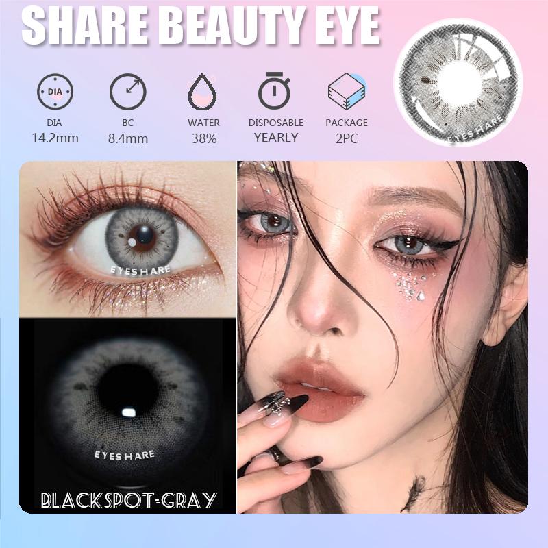 Eyeshare 1 Pair Green Contact Lenses for Eyes Beauty Pupils Lenses Eye 14.2mm Yearly Use Fashion Blue Colored Contacts Lenses Green