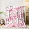 Cute Sheep Star Pattern Pink Blanket bedroom Blanket for Livingroom Couch lunch break Soft throw for Friend's festival Gift