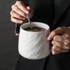 Керамическая кофейная кружка с простой текстурой камня, 550 мл, большая емкость, кружка для чая, домашняя, для десерта, хлеба, молока, офисная кружка, подарок, домашний декор