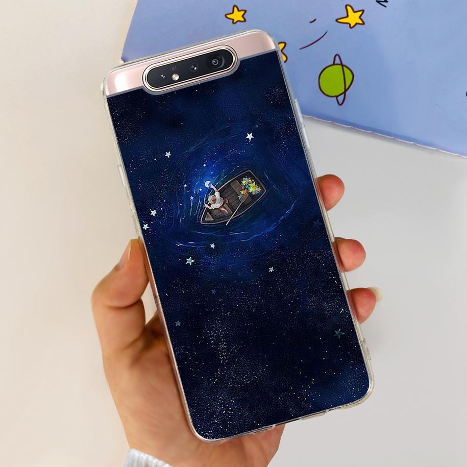 Чехол для Samsung Galaxy A80 Чехол GalaxyA80 A 80 SM-A805F A805 A805F A90 4G Прозрачные Чехлы Модный Мраморный Мягкий ТПУ Задняя Крышка