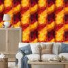 Ink Wallpaper Gold, Red and Burgundy for Living Room and Bedroom 50x1000