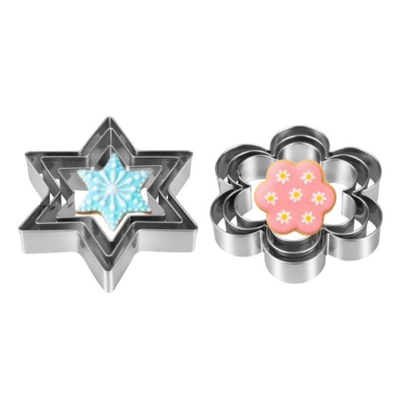 Fried Egg Decorating Fondant Tools Heart&Star Shape Pastry Cutter Cooking Tools Cookie Cutter Biscuit Moulds Baking Mold