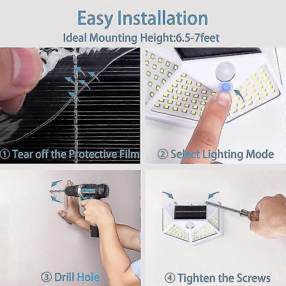 Outdoor Solar Light Motion Sensor Solar Powered Outdoor Wall Lightwhite