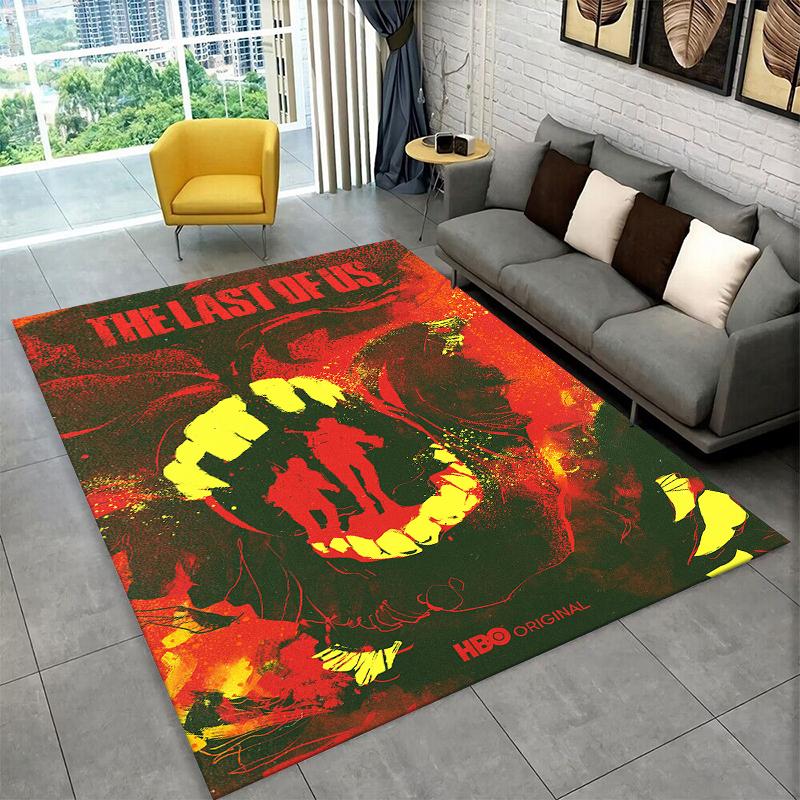 Horror Game TV The Last of Us Non-Slip Area Rug for Living Room,Bedroom,Playroom,Soft Carpet Floor Mat Home Decor Rug Kids Room