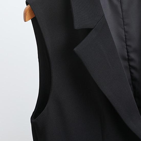 Женский жилет без рукавов с двумя пуговицами в стиле вестерн, приталенный кардиган, пальто, чистый цвет, глубокий V-образный вырез