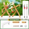Bamboo Man Table Funny Toy with Weapon PK Battle Natural Bamboo Rope Controlled Fighter Board Game Funny