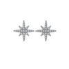 Exquisite Zircon Snowflake Star Anise Star Creative Sweet 925 Sterling Silver Fashion Female Stud Earrings SEA536
