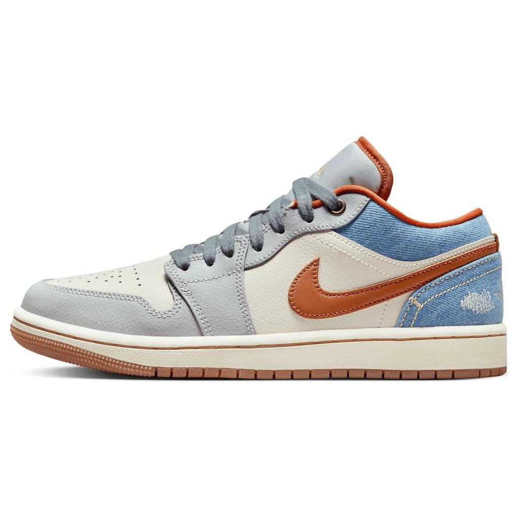 Air Jordan 1 Low Phantom Denim Women Sneakers Cream Multi-Color Coconut-Milk FZ5045-091