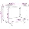 Printer Stand Black Oak Effect 41 x 28 x 33.5 cm
