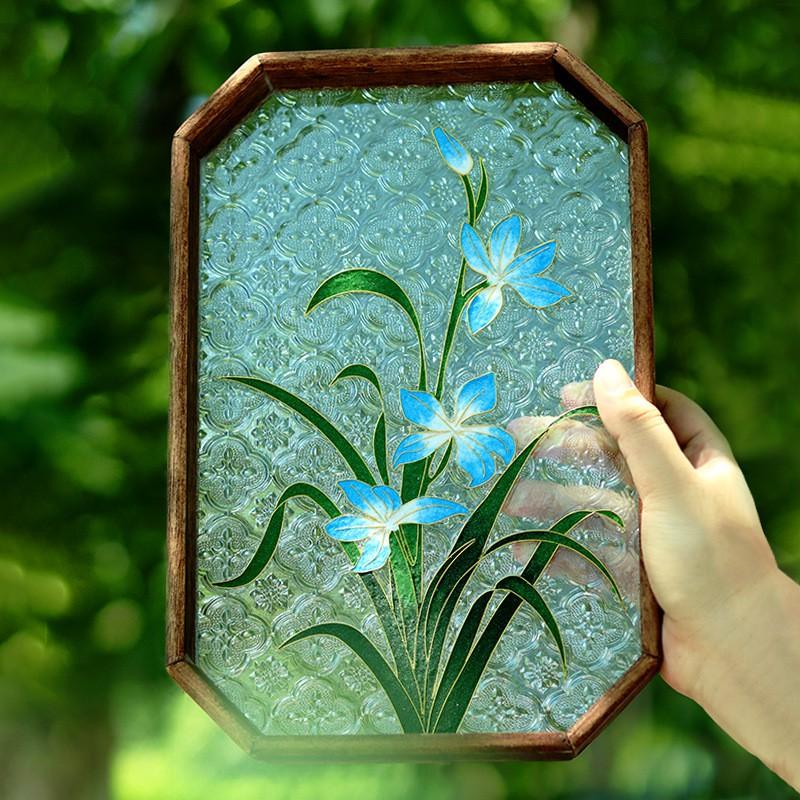 Handmade Cloisonn Enamel Tea Tray DIY Kit With Tools - Classical Chinese Style Decorative Art Craft Home Office Salon Workshop