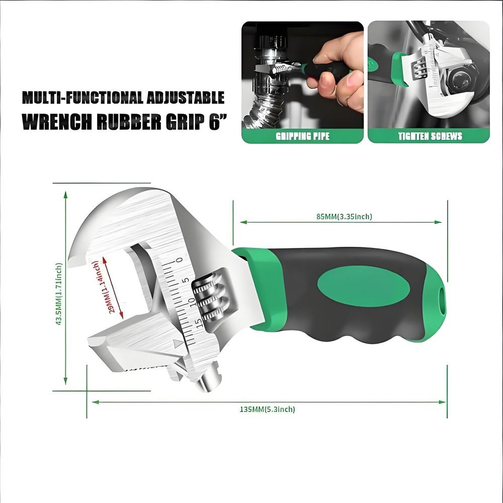Dual-used Monkey Wrench Wide Jaw Opening Pipe Wrench Short Handle Spanner Air Controller Pipe