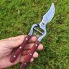 Forging Fruit Tree Pruning Shears Redwood Handle Garden Bonsai Pruning Hand Tool Portable Effortless Gardening Scissors