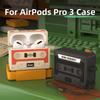 Silicone Earphone Case Retro Cassette Protective Shell for Airpods Pro 3 Accessories