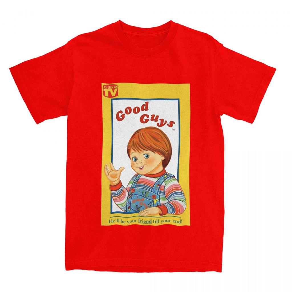 Good Guys Chucky Unisex Womens T Shirt Horror Movie Apparel Vintage Tees TShirts Cotton Classic Clothes