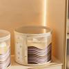 Clear Window Bear Hat Storage Bucket Round Hat Storage Box Clothing Hat Toy Storage Bag  for Home
