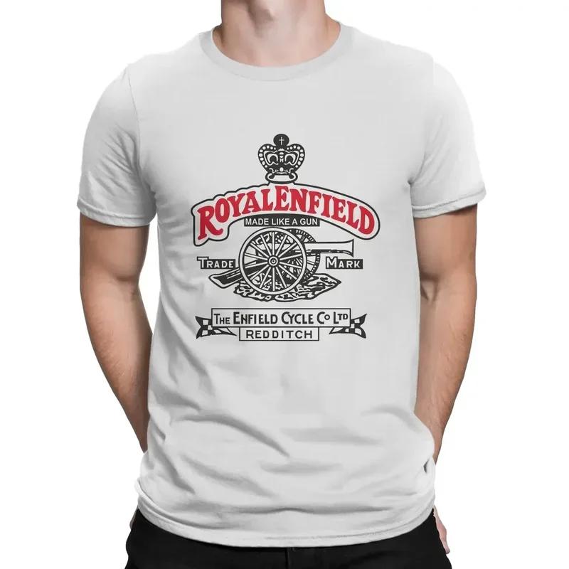 Специальная футболка Royal Enfield Одна из британских винтажных мотоциклетных повседневных футболок Летняя футболка для взрослых Высокое качество