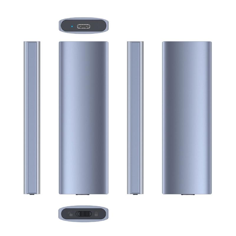 Металлический корпус-бокс для HDD USB 3.2 Type C, безвинтовая установка, совместимость с несколькими платформами, для дисков 2230-2280