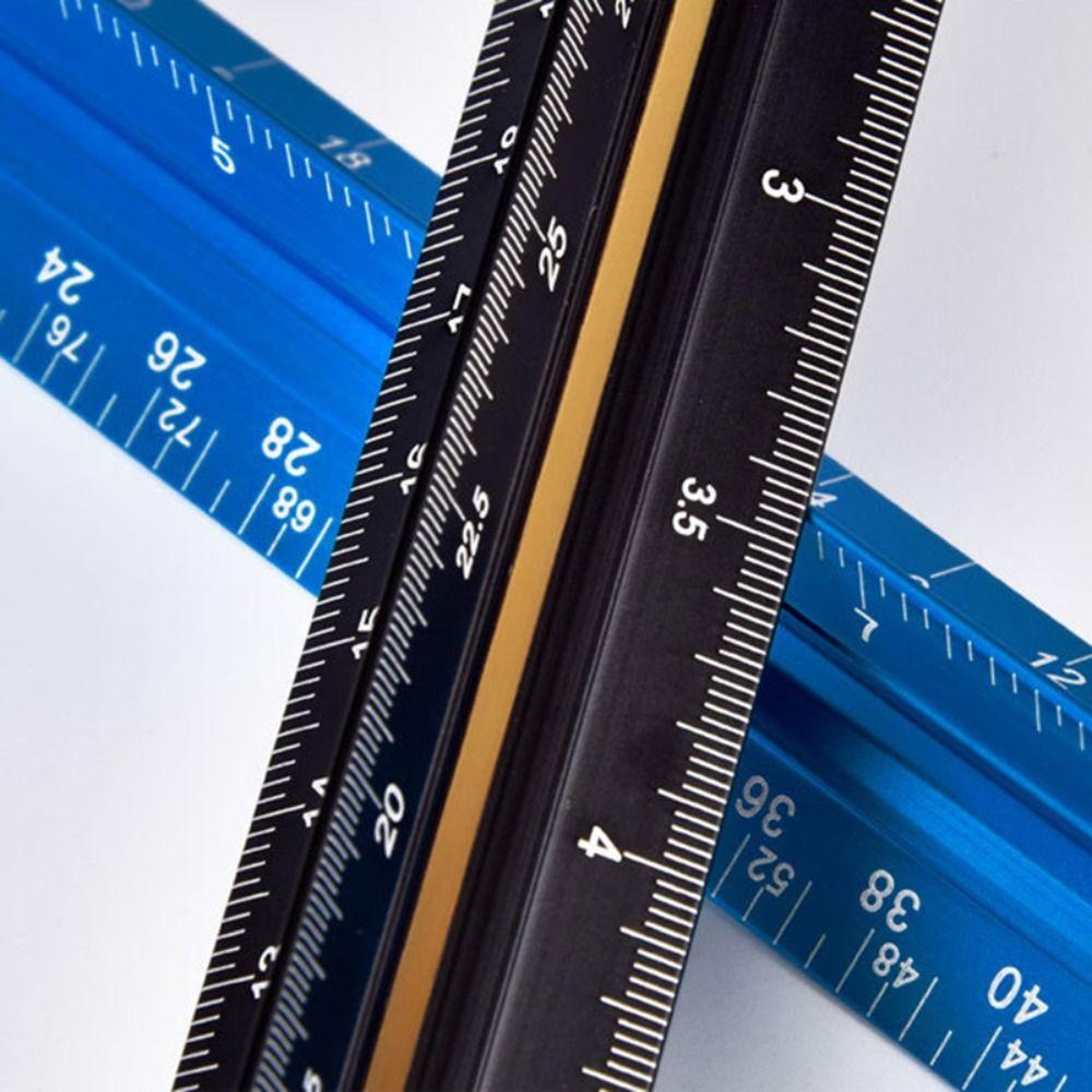 Metal Triangular Ruler Stationery Design Ruler Multi-functional Measuring Tools Architect Engineer