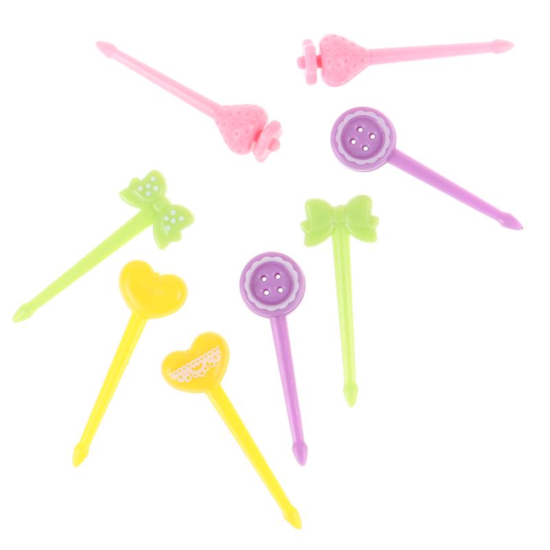 8 шт. фруктовая вилка мини-детская закуска торт десерт еда шпажка зубочистка бенто обеды