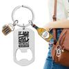 DIY Bottle Opener Keychain Stainless Steel Keyring Presents Father's Day Gifts