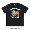 Snooze Mode Activated Printed T-Shirt 100% Cotton Oversized Sleepy Graphic Tees for Men Women Summer Tops Lazycore Streetwear