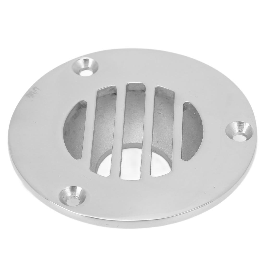 Boat Floor Deck Drain 316 Stainless Steel Silver Polished Treatment Corrosion Resistant Marine Deck