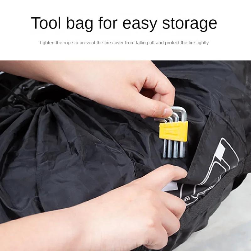1PCS Universal Car Spare Tire Covers Case Auto Wheel Tires Storage Bags 210D Oxford Cloth Dust-proof Protector Car Styling
