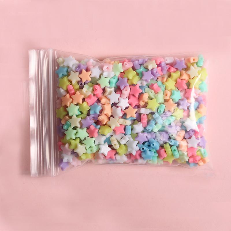 Женские пятиконечные звезды, модные DIY 400 шт., материалы для браслета, ожерелья, кремовые украшения, аксессуары, бусины цвета макарон