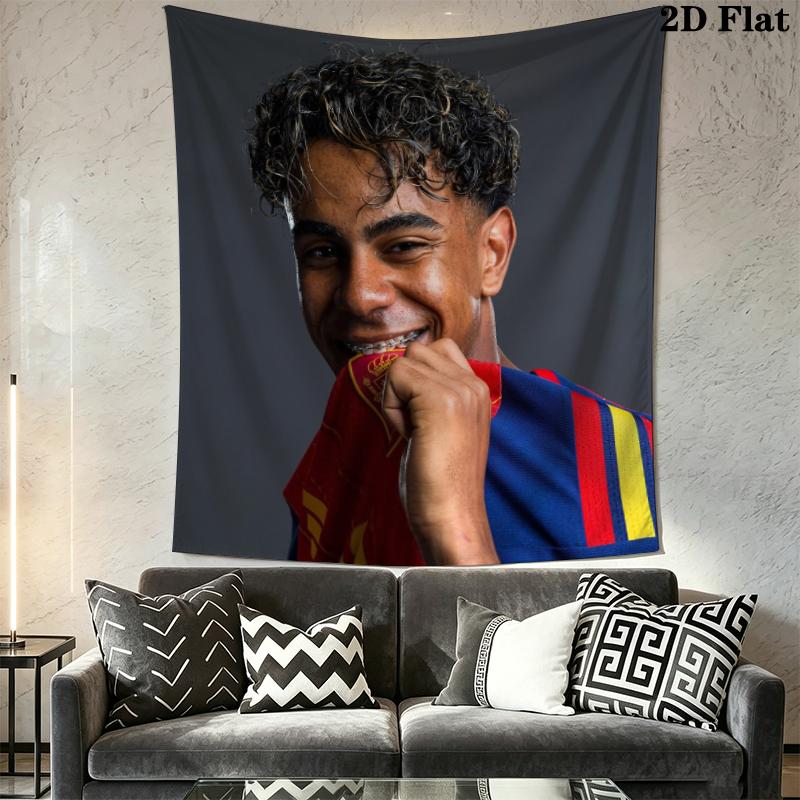 Lamine Yamal Wall Tapestry Aesthetic Wall Hanging Printed Fabric Blanket Decorative Tapestries for Bedroom Living Room Home Decor