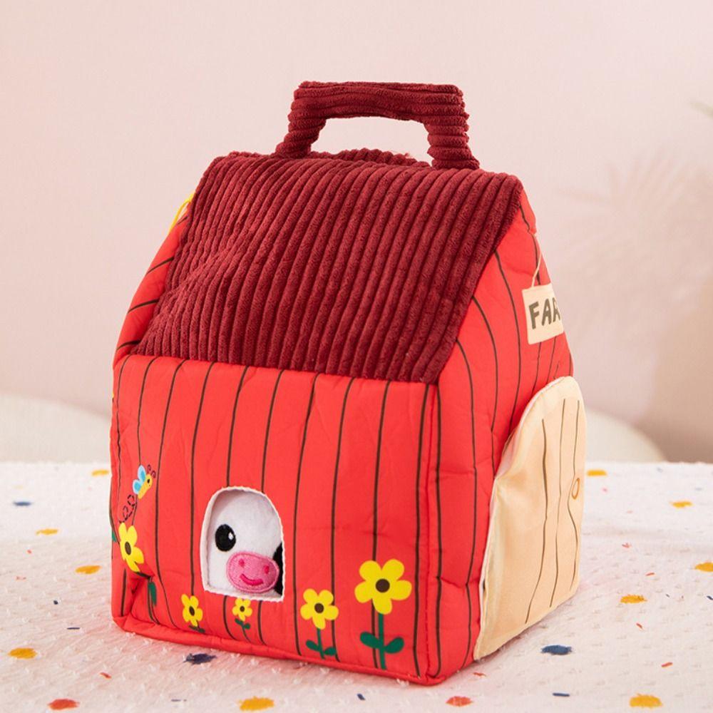 Набор «Дом с фермерскими животными из ПП хлопка» со звуком, игрушка-симулятор фермерских животных, детские подарки