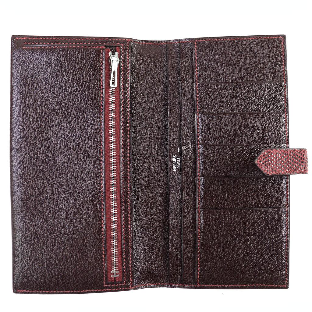 Hermes Кошелек Baan classic H logo кошелек Ящерица Женский Б/у