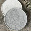 Round Coaster Silicone Mold Epoxy Resin Crystal Mold DIY Coffee Wine Glass Flower Coaster  Plaster Concrete Home Decor Crafts