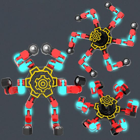 Деформация Fidget Spinner Портативный Снятие Стресса Напальчник Механический Гироскоп Игрушка Дети Подростки Взрослые Декомпрессионная Светящаяся Волчок Игрушка