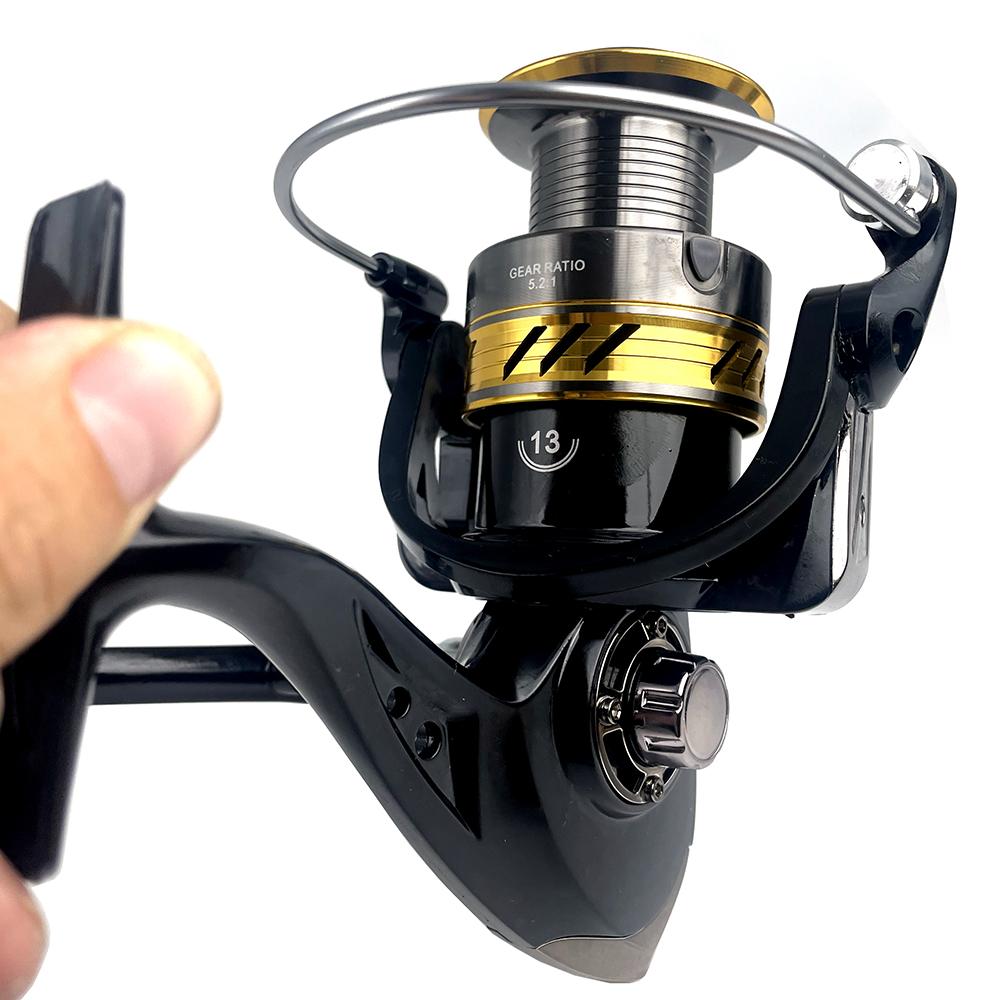 Рыболовные катушки серии DH2000-DH7000 5.2:1 прочная металлическая шестерня с плавной намоткой 17-22 фунта, спиннинговая рыболовная катушка для всех водоемов