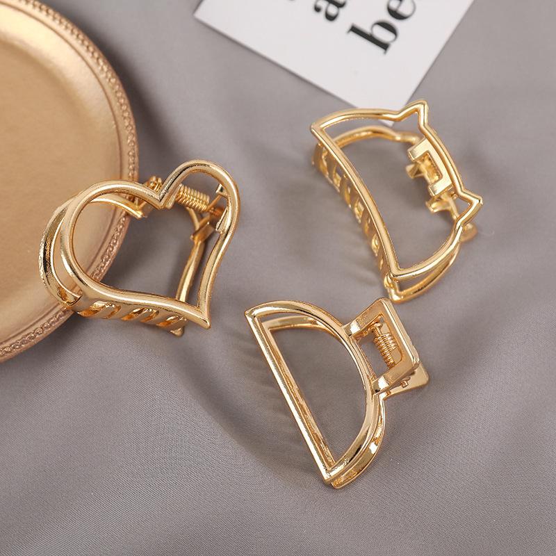 New Metal Hair Clips Claw Fashion Geometric Small Hair Clip Grab For Women Girls Hairpins Hairstyle Barrettes Hair Accessories