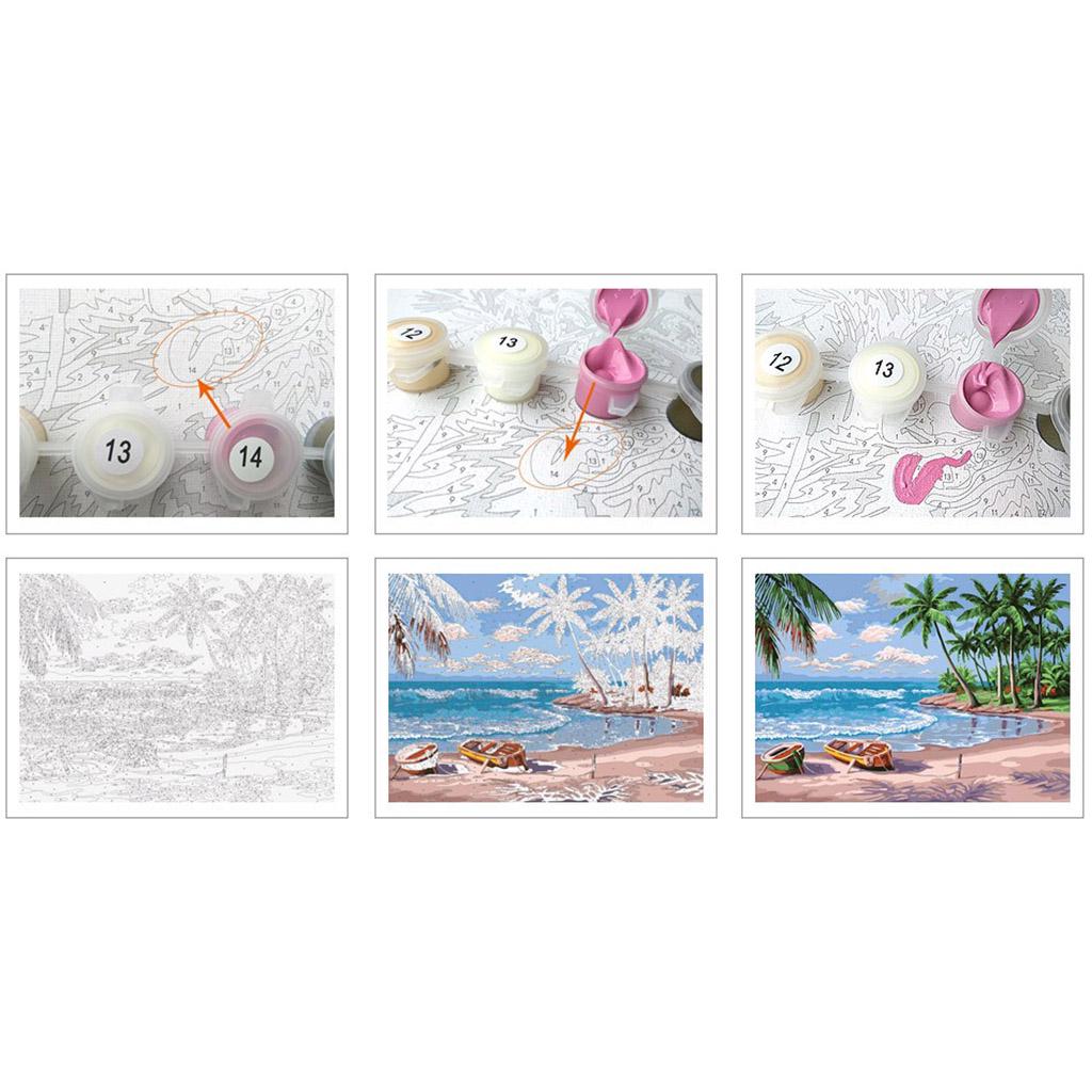 Романтический город Ночь DIY Картина по номерам Абстрактная картина Современная настенная живопись на холсте Подарок