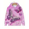 Детская одежда Толстовки Детский топ с длинным рукавом Повседневный 3D принт бабочки Одежда для девочек Лето Осень Одежда для девочек Топы