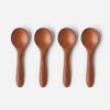 Nicot Wood Tea Caddy Spoon, 4 Pieces, Korean Popular Tableware