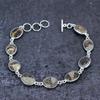 Natural Septerian Stone Gemstone Handmade 925 Sterling Silver Bracelet 7-8" G1z58