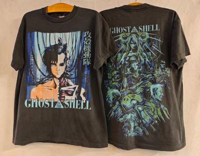 Винтажная футболка Ghost In The Shell MOTOKO 90-х Аниме Манга РЕДКАЯ Черная XL РЕПРИНТ Унисекс