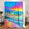 Inspirational Sunset Landscape print blanket soft and cozy perfect for the living room bed sofa or a nap,gift