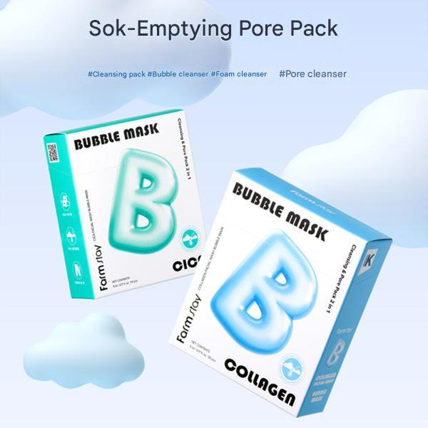 FARM STAY Коллагеновая или Cica пенящаяся маска для умывания лица (7 вариантов)