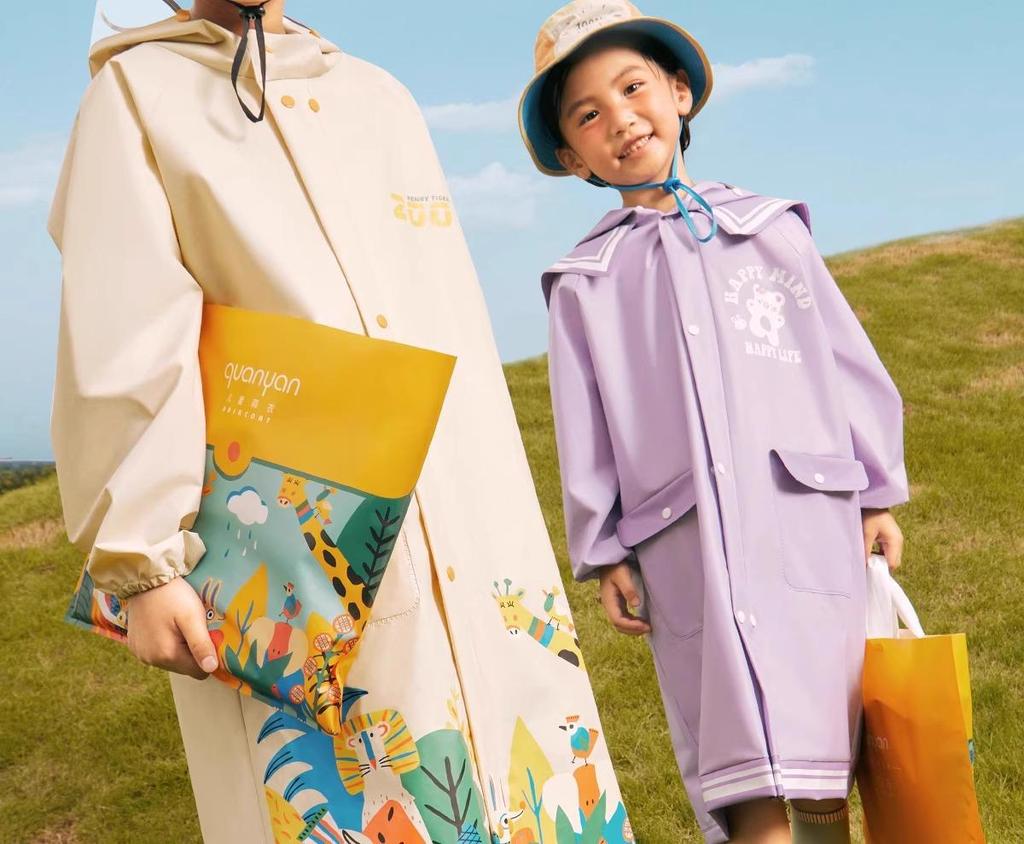 Большой детский дождевик для девочек и мальчиков, возраст 8 лет, цельное пончо с местом для рюкзака, для школы, дождестойкий.