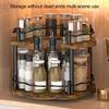 Yousheng Lazy Susan Organizer Подставка для специй Регулируемая высота Простая установка Вращающийся ленивый поворотный стол Прилавок Стеллаж для хранения приправ