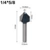 Router Bits Shank Solid Hardened Steel 1/4inch 6.35mm