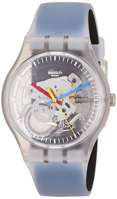 Часы Swatch CLEARLY BLACK STRIPED Новые Gent SUOK157 Черные [Swatch]