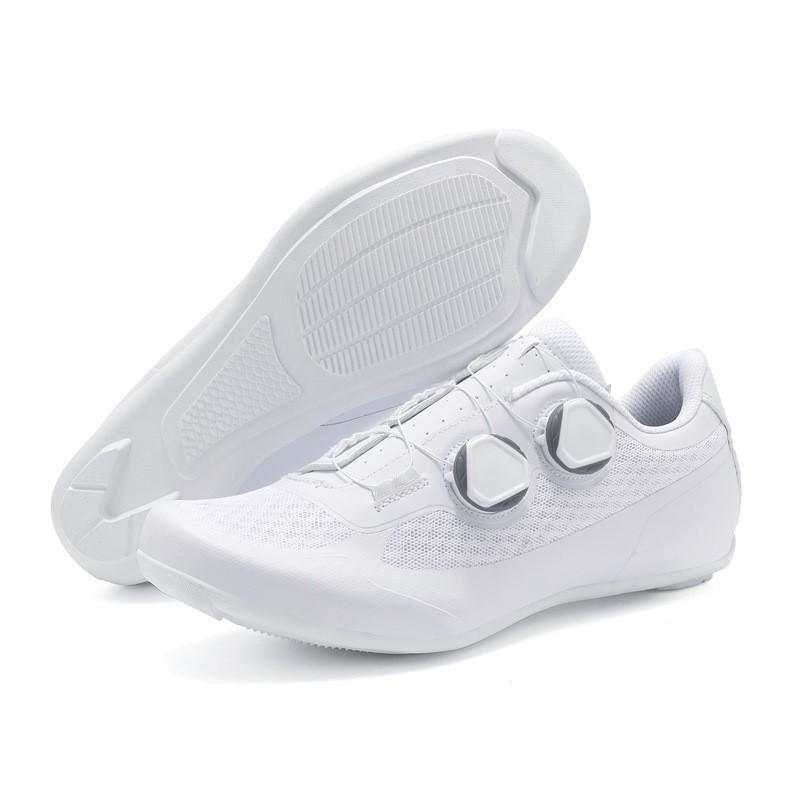 Mens Road Cycling Shoes With Nylon Sole Breathable Seamless Design Clipless Or Flat Pedal Compatible