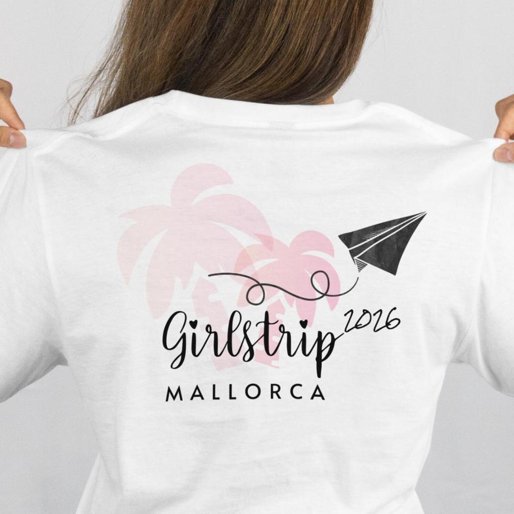 Girls Trip 2026 Mallorca Shirt, Summer Vacation Tee, Palm Tree Travel T-Shirt, Funny Squad Holiday Shirt, Gildan 5000 Unisex Tee